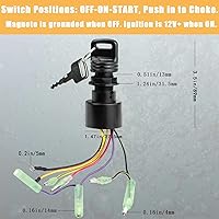 Vista 3 de Interruptor de encendido de barco con llaves 87-17009A5 87-17009A2 para caja de control de motores fueraborda Mercury con 3 posiciones y 6 cables
