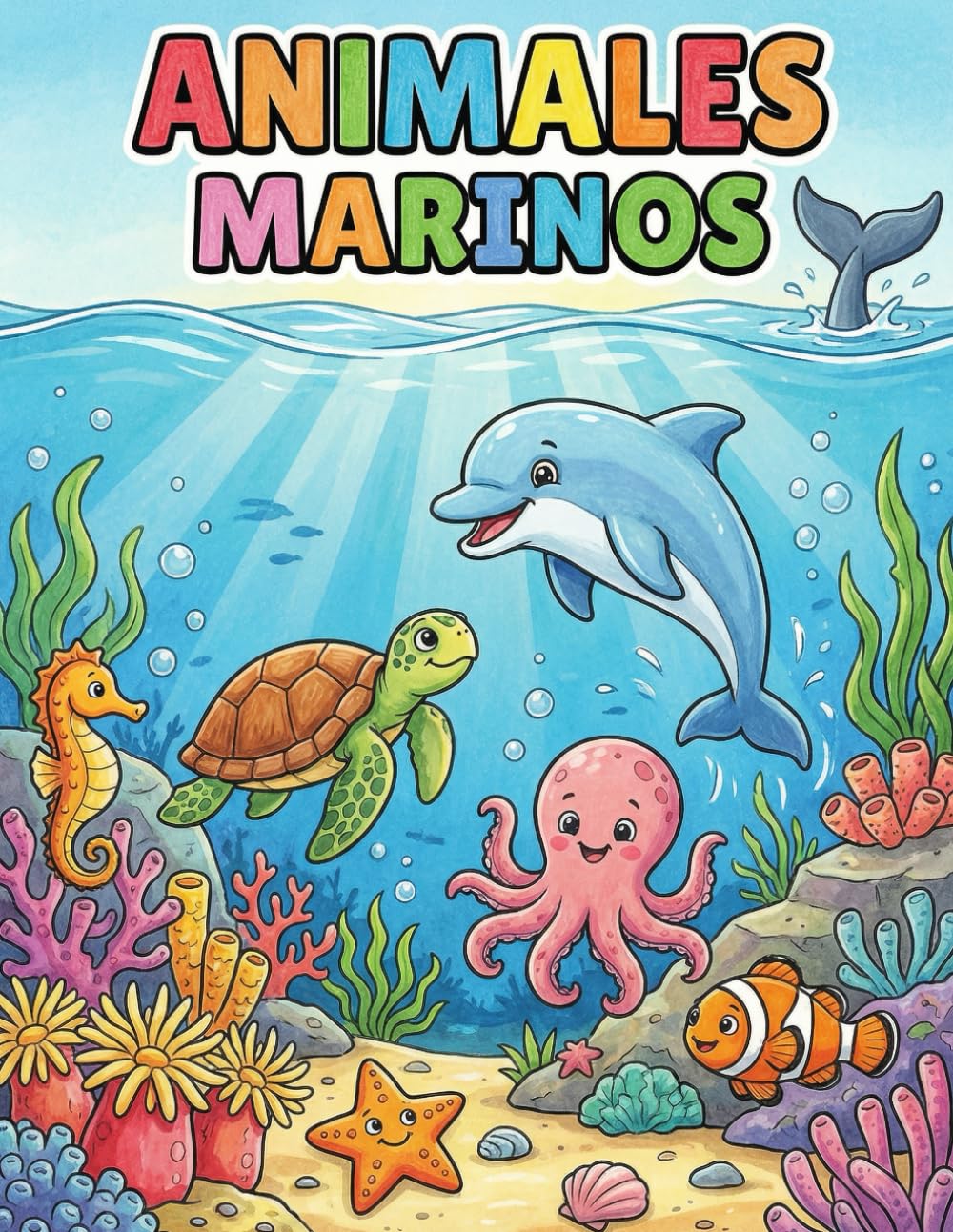 ANIMALES MARINOS: LIBRO PARA COLOREAR