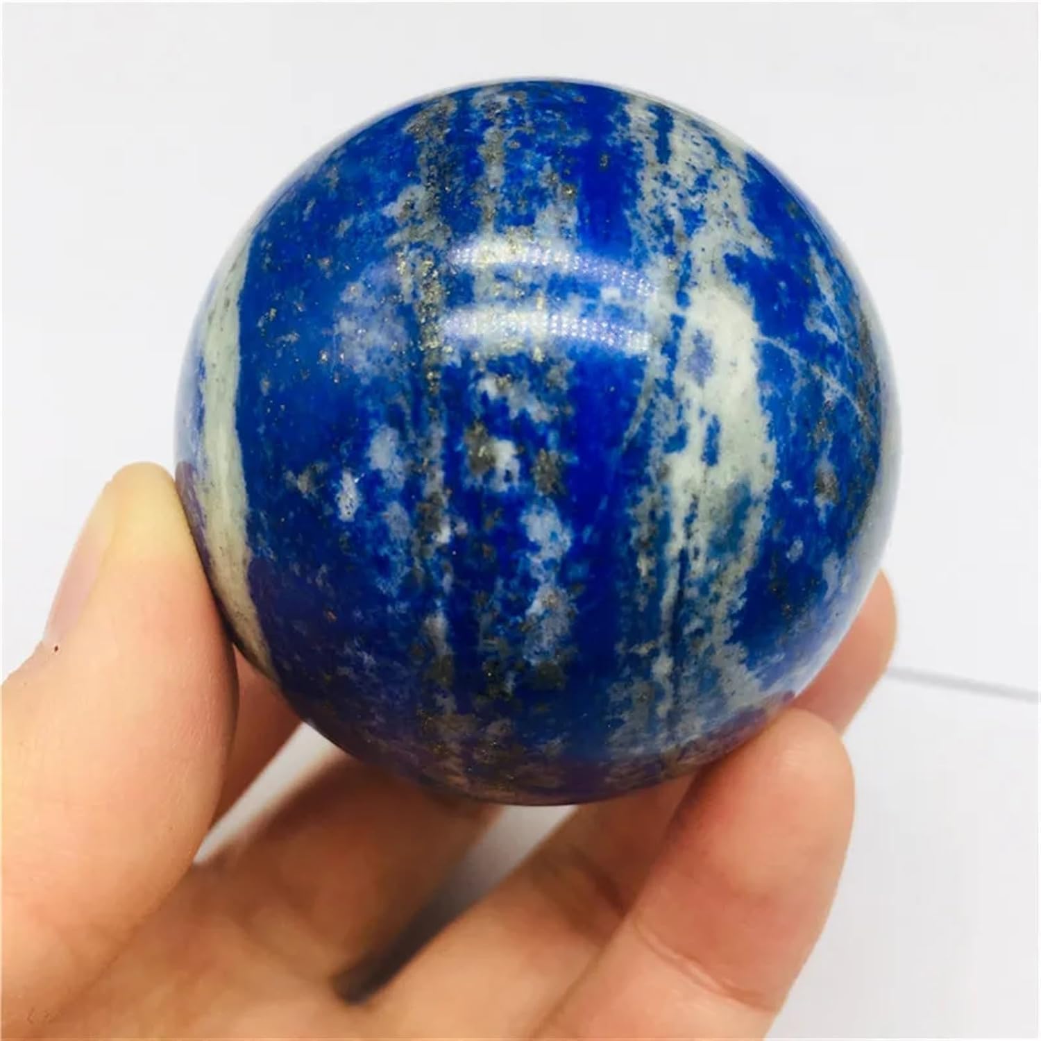 AtkitS Beautiful Natural Lapis Lazuli Stone Quartz Crystal Ball Home Decoration Natural Stone Cutting polishing 1pc