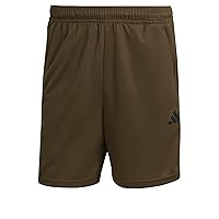 adidas Uomo Train Essentials piqué 3-Stripes Training Shorts, Olive Strata/Black