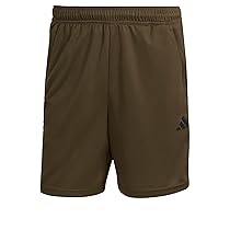 Adidas Uomo Train Essentials piqué 3-Stripes Training Shorts, Olive Strata, Black, S