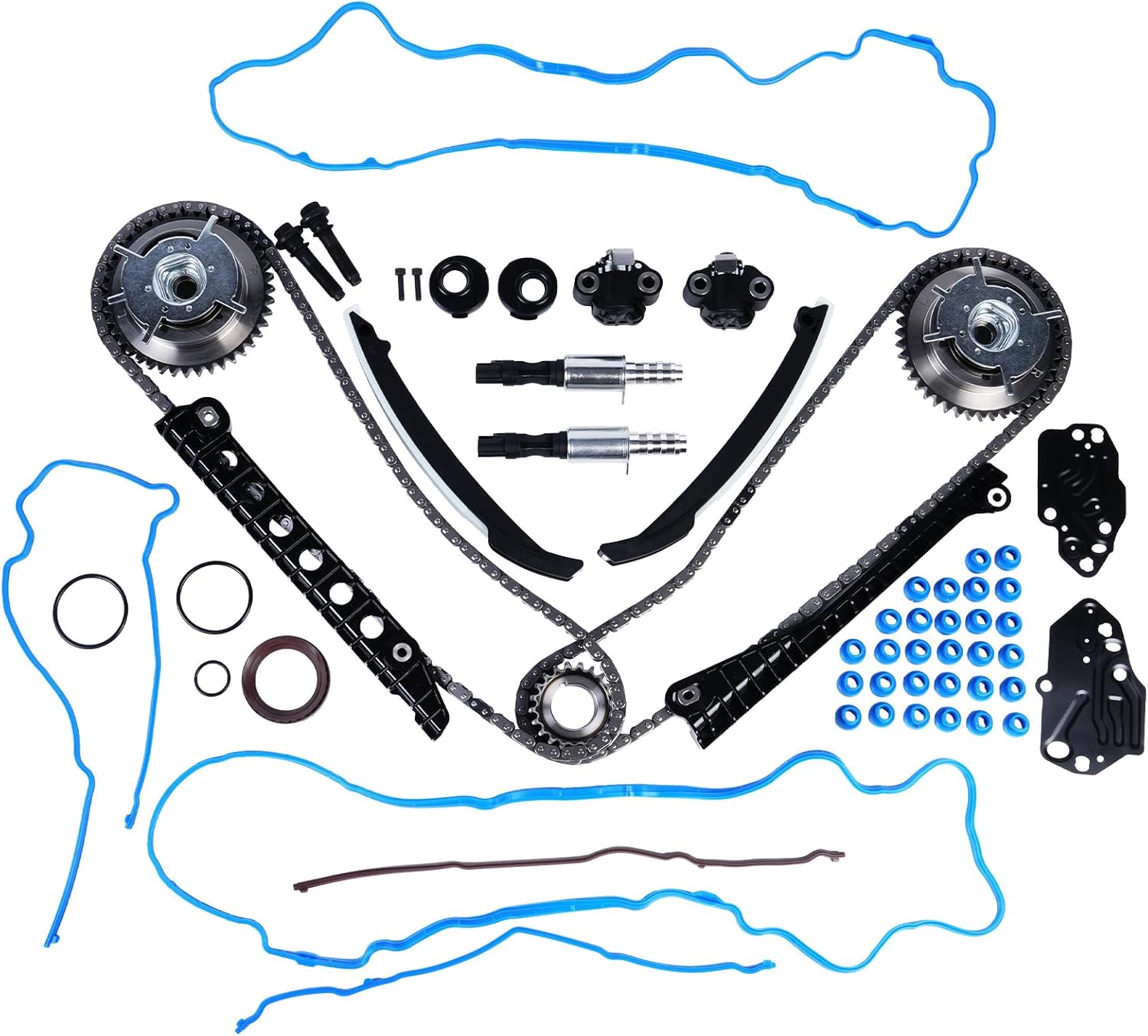 Timing Chain Kit 5.4L Fit for F150 2004-2010 for F250 F350 Super Duty 2005-2010, for Expedition/Navigator 2005-2014, for Mark LT 06-08, Engine Time Parts Set TK-FD019-1-S869