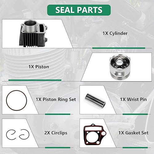 Miniatura 4 de SCITOO Kit de pistón de cilindro para Honda Z50 Z50R XR50 CRF50 50CC ATV Kit de montaje de pistón de cilindro ADP05104DA303S