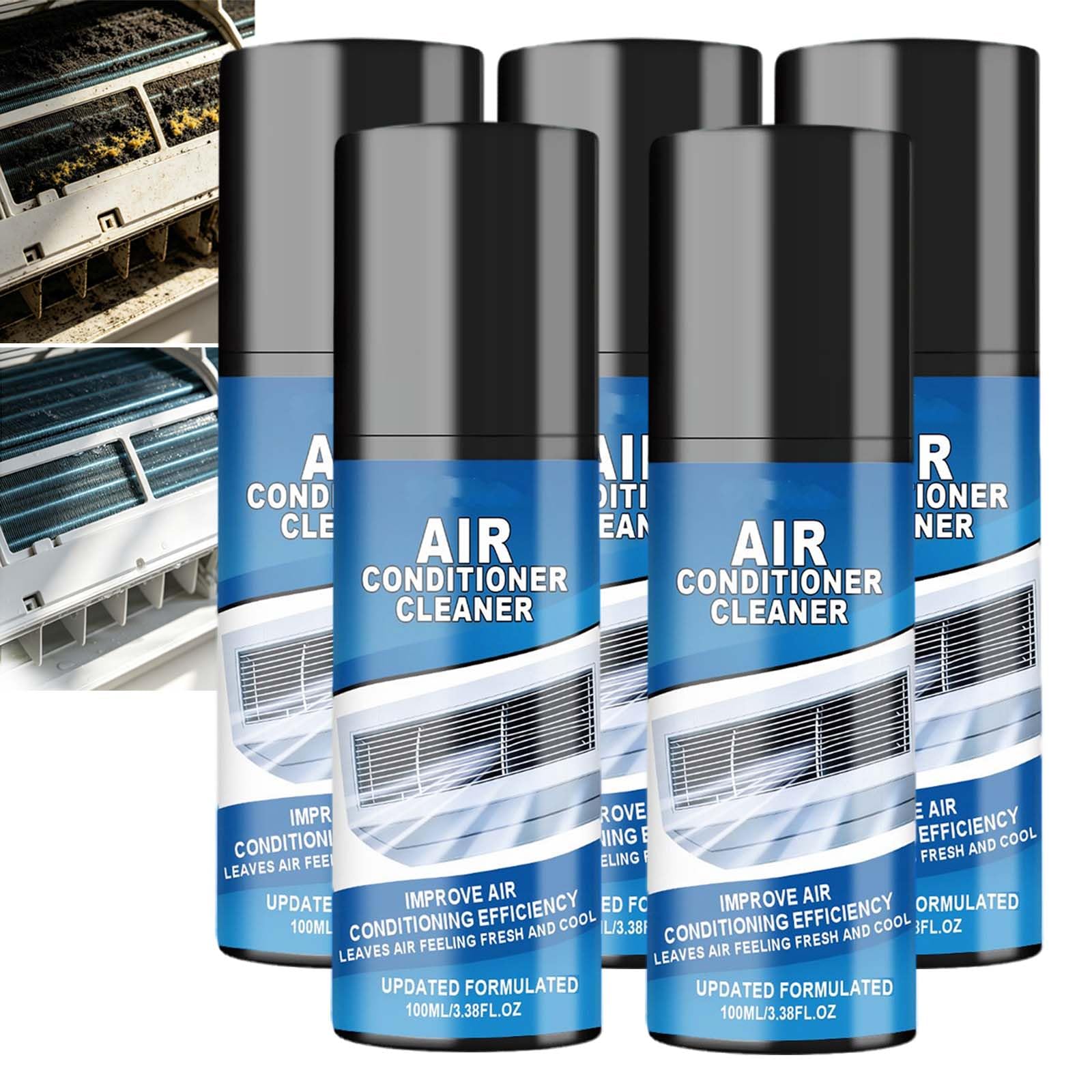 Detergente in schiuma per la pulizia profonda del condizionatore, vaporizzatore, deodorante, deodorante, deodorante, spray per la casa e l'auto, sistema Ac Cleaner, migliore efficienza di