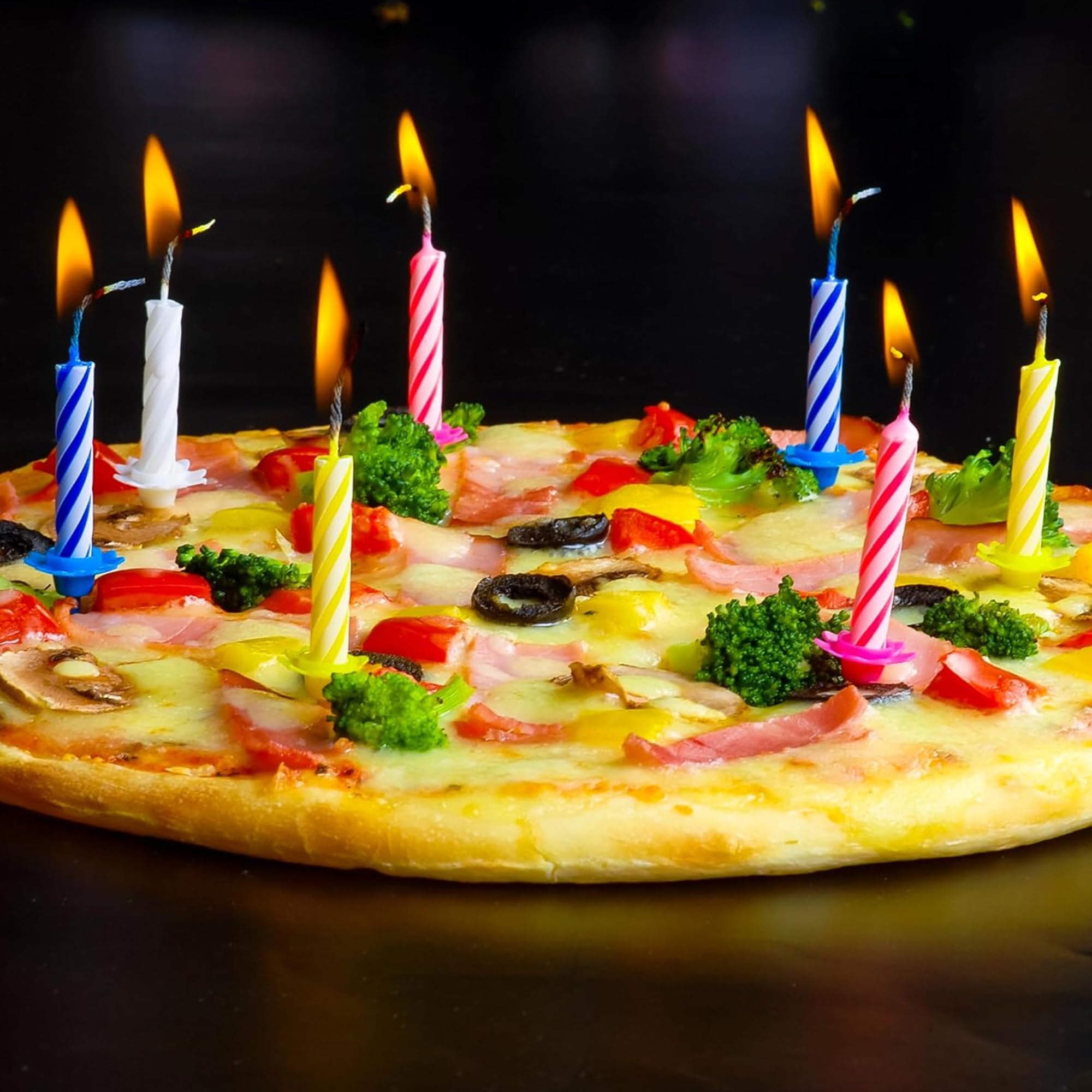 Nuanchu 60 Candele di Compleanno Oro Metallizzate per Torte Compleanno
