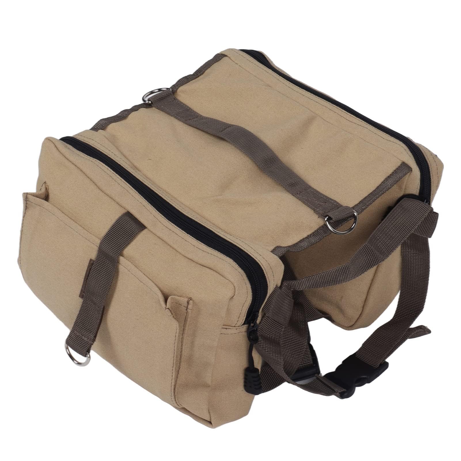 Cyrank Harnais de Sac à Dos pour Chien, Sacoche Légère pour Chien, Idéal pour les Randonnées en Plein Air, Taille Unique, Beige