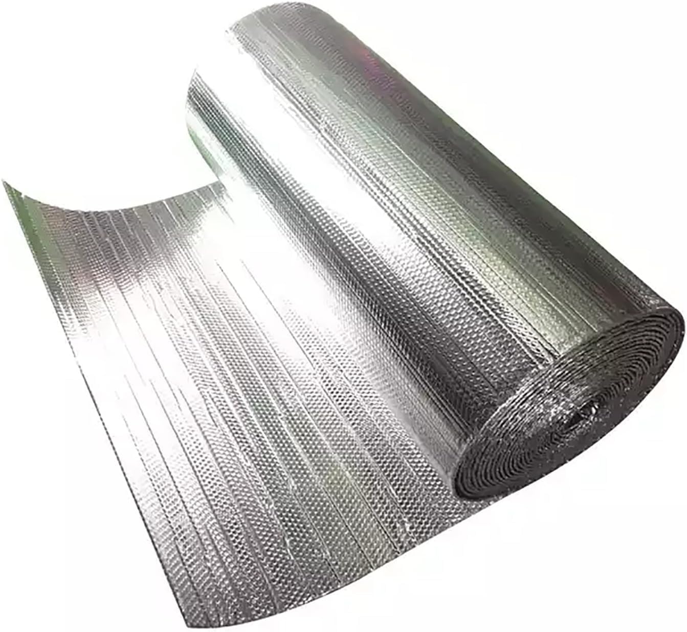 Thermal Insulation Foils, Double Bubble Aluminium Foils, Self-Adhesive Reflective Insulation Materials(1x20m/3.2x65.6ft)