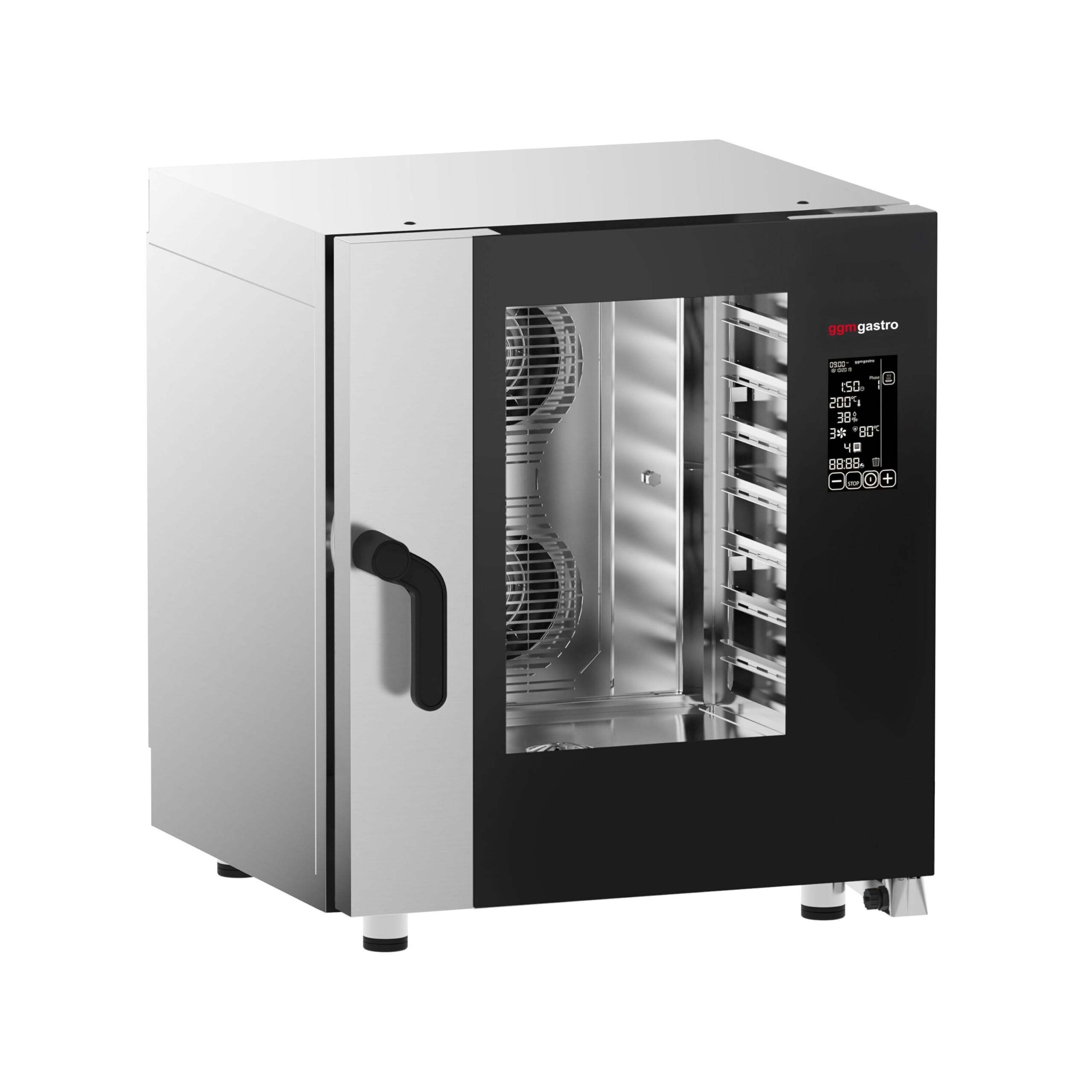 GGM Gastro Kombidämpfer Digital 7x GN 1/1 | Ideal für Dauereinsatz, zeitsparende Reinigung durch abgerundete Ecken, intuitive Bedienung, hohe Präzision