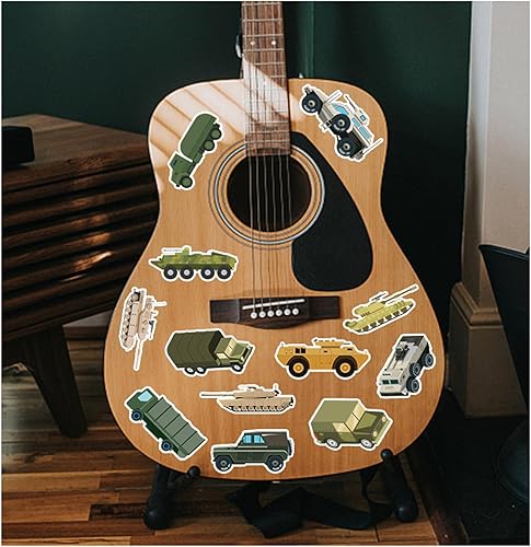 Miniatura 4 de Paquete de 100 calcomanías para vehículos militares para adultos y niños, calcomanías de camuflaje para camiones cisterna, vehículos militares,