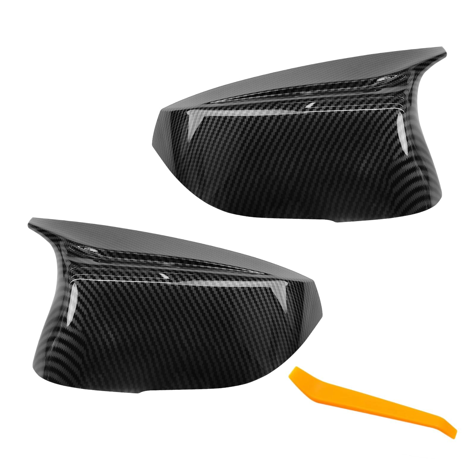 Compatible with Infiniti 2014-2022 Left & Right Side Mirror Cover | Side View Mirror Cover Replacement for Q50 Q60 Q70 QX30, Carbon Fiber , NOT fit for qx60