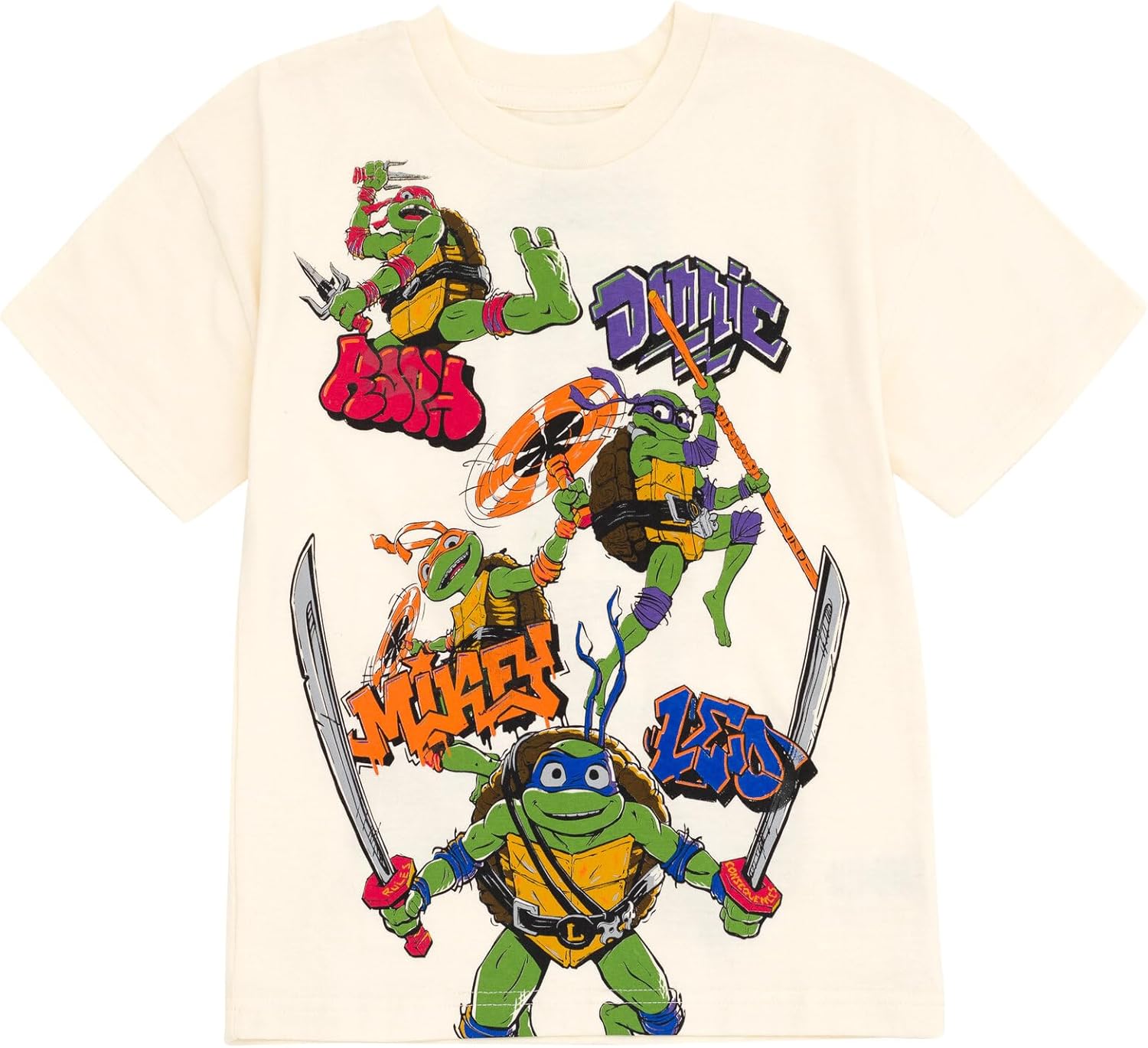 Teenage Mutant Ninja Turtles T-Shirt and French Terry Shorts Outfit Set Toddler to Big Kid Sizes (2T - 10-12) - Image 3