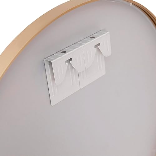 Miniatura 8 de Espejo de pared redondo con marco de metal dorado de 24 pulgadas, espejo grande para baño, tocador, entrada, comedor y sala de estar