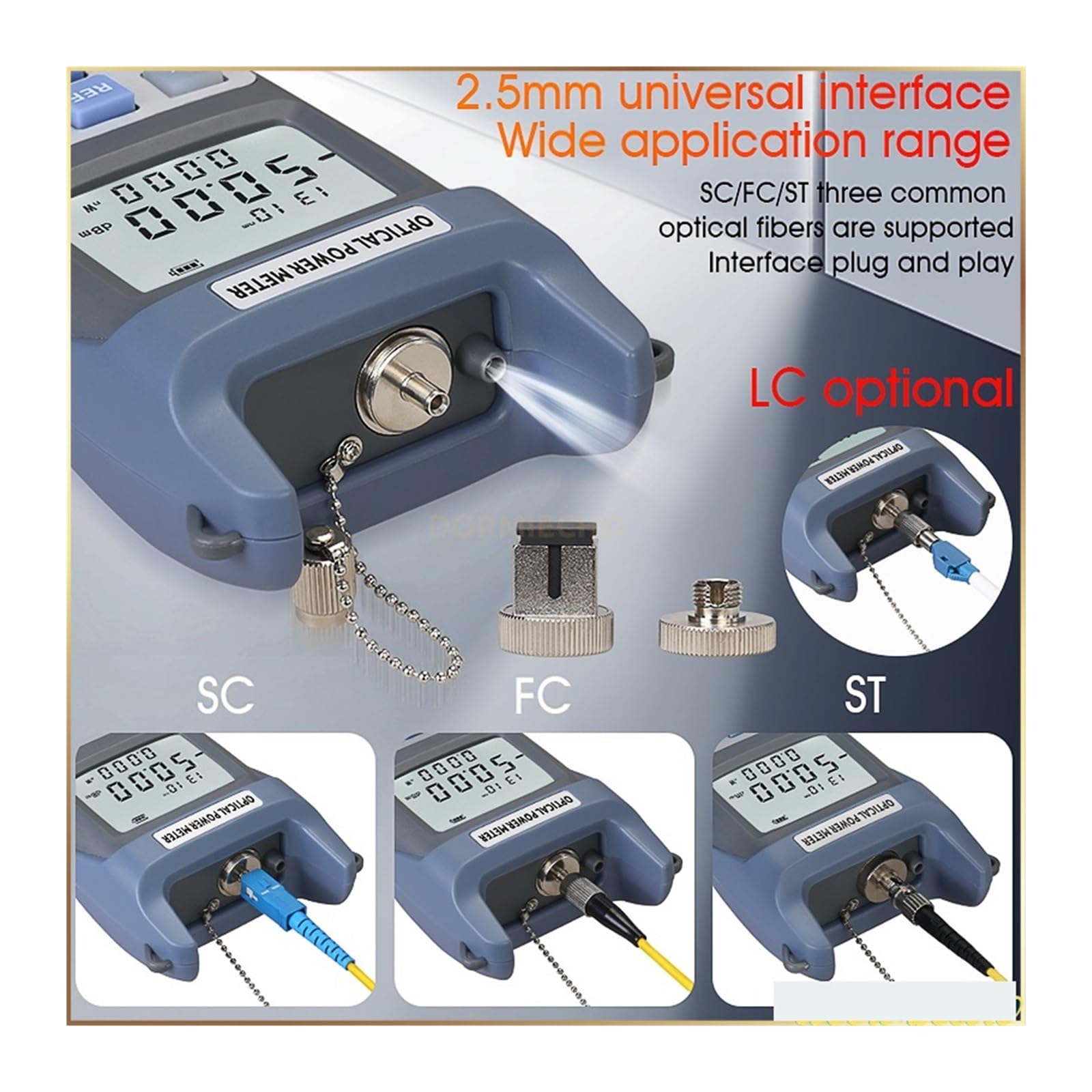 Miernik Mocy Światłowodu FTTH G510A/G710A Tester Kabla Światłowodowego -50dBm~+26dBm/-70dBm~+10dBm Złącze SC/FC Profesjonalne narzędzie dla elektryków(G510A)