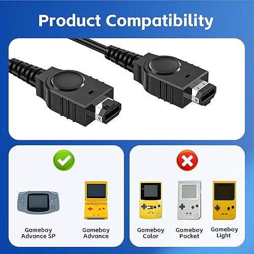 Miniatura 4 de Link Cable for GBA, 2 Player Link Cable Connect Cord Connection Line for Nintendo Gameboy Advance SPGameboy Advance, 3.9ft