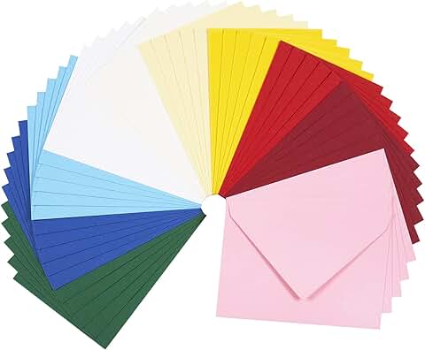 Buste Colorate Rainbow Formato B6 | 50 Pezzi Per Inviti E Lettere | Carta 80g/m² - Foto 6
