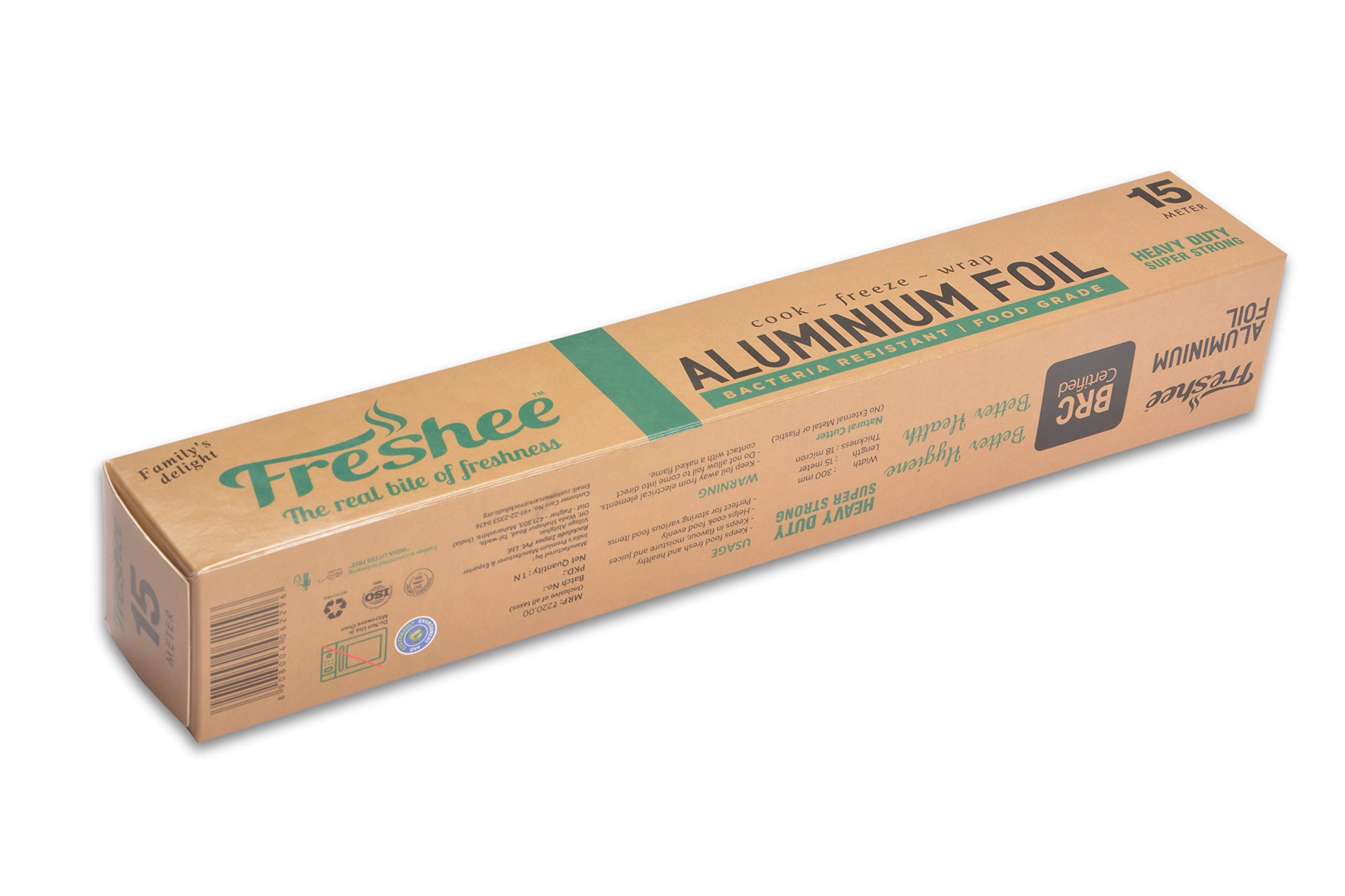 Freshee Heavy Duty 15m Aluminium Foil Roll for Food Packing Roti Wrapping 18 Micron Kitchen Foil Paper Pack of 1 (B07N8Y47QP) Amazon Price History, Amazon Price Tracker