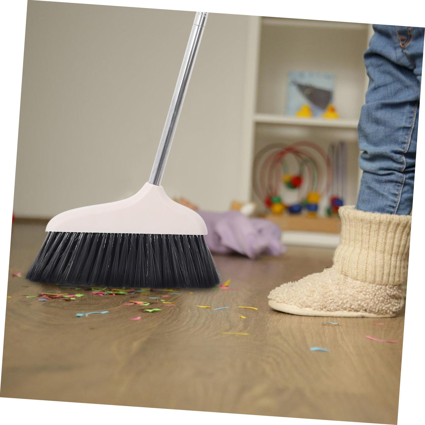 Teiliges Kehrset mit Langem Edelstahlgriff Ergonomisch Gebogene Kehrschaufel und Besen für Effiziente Bodenreinigung rutschfest Langlebig für Küche Büro und Haushalt