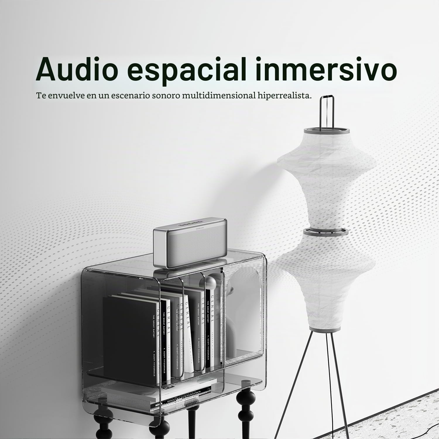 BOGASING S8 Pro MAX Altavoz Bluetooth Potente, Altavoces inalambrico con 3 Canales Audio Espacial Inmersivo, 5 Controladores y 2 Radiadores Pasivos, EQ, TF, AUX, Micrófono Incorporado (Plata)