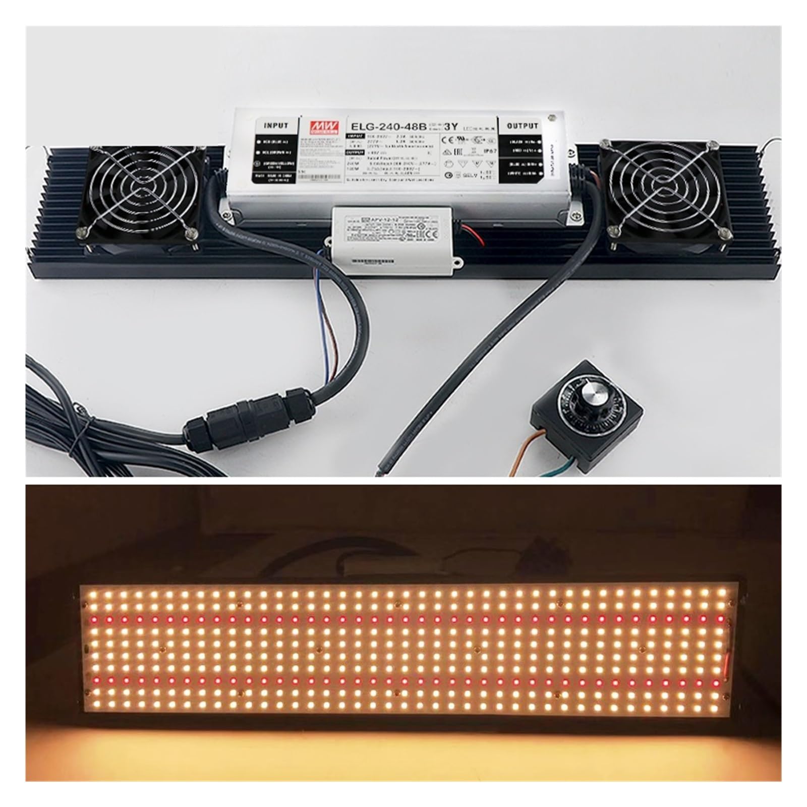 Lampe de croissance LED à intensité variable LM561C S6, lampe SMD spectre complet, éclaira panneau plantes d'intérieur,Économie d'énergie(5000K,Dimmable)