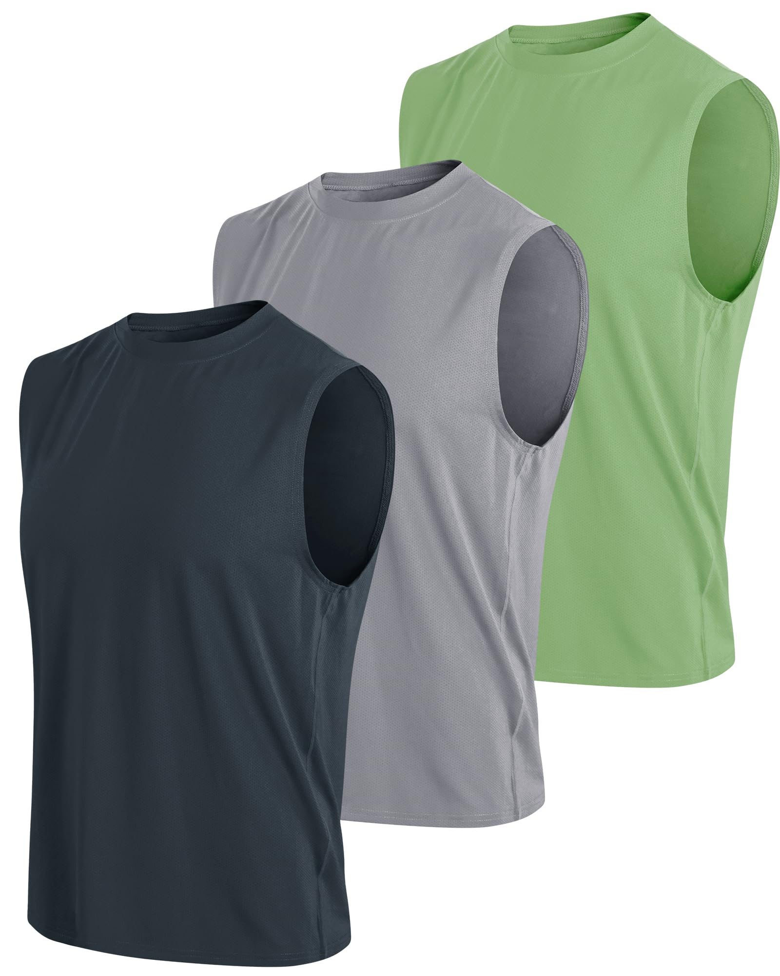 MEETYOO 3/5 Pack Tank Top Herren Sport, Muskelshirts Herren & Unterhemd Herren - Leicht, Feuchtigkeitsableitend, Schnelltrocknend, Ideal für Das Gym Oder Den Alltag