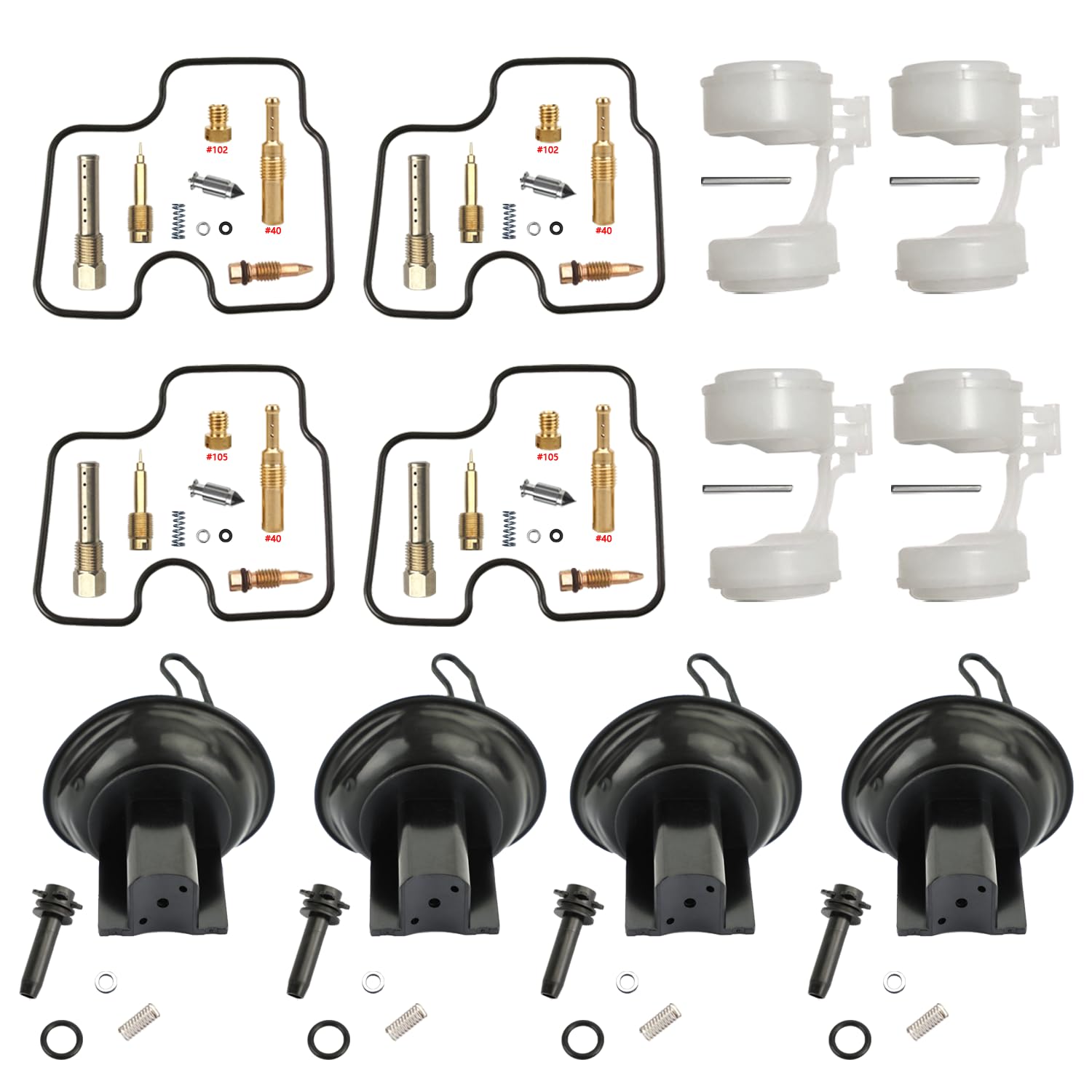 Kit di riparazione carburatore per moto CBF600 PC38 CBF 600 PC 38 kit di ricostruzione carburatore (kit di riparazione, galleggiante, stantuffo)