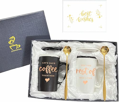 Juego de tazas de regalo de boda para recién casados Mr and Mrs  Let's Have Coffee Together for the Rest of Our Lives  Regalos de despedida de disponible en Yaxa Peru