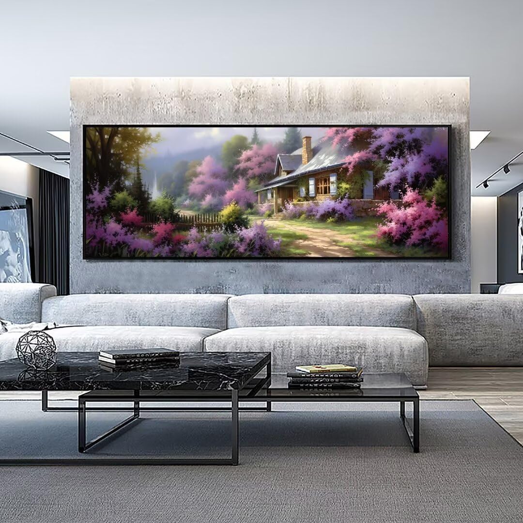Diamond Painting Forest house Diamond Art, Large Size 49.2 X 19.6 In
