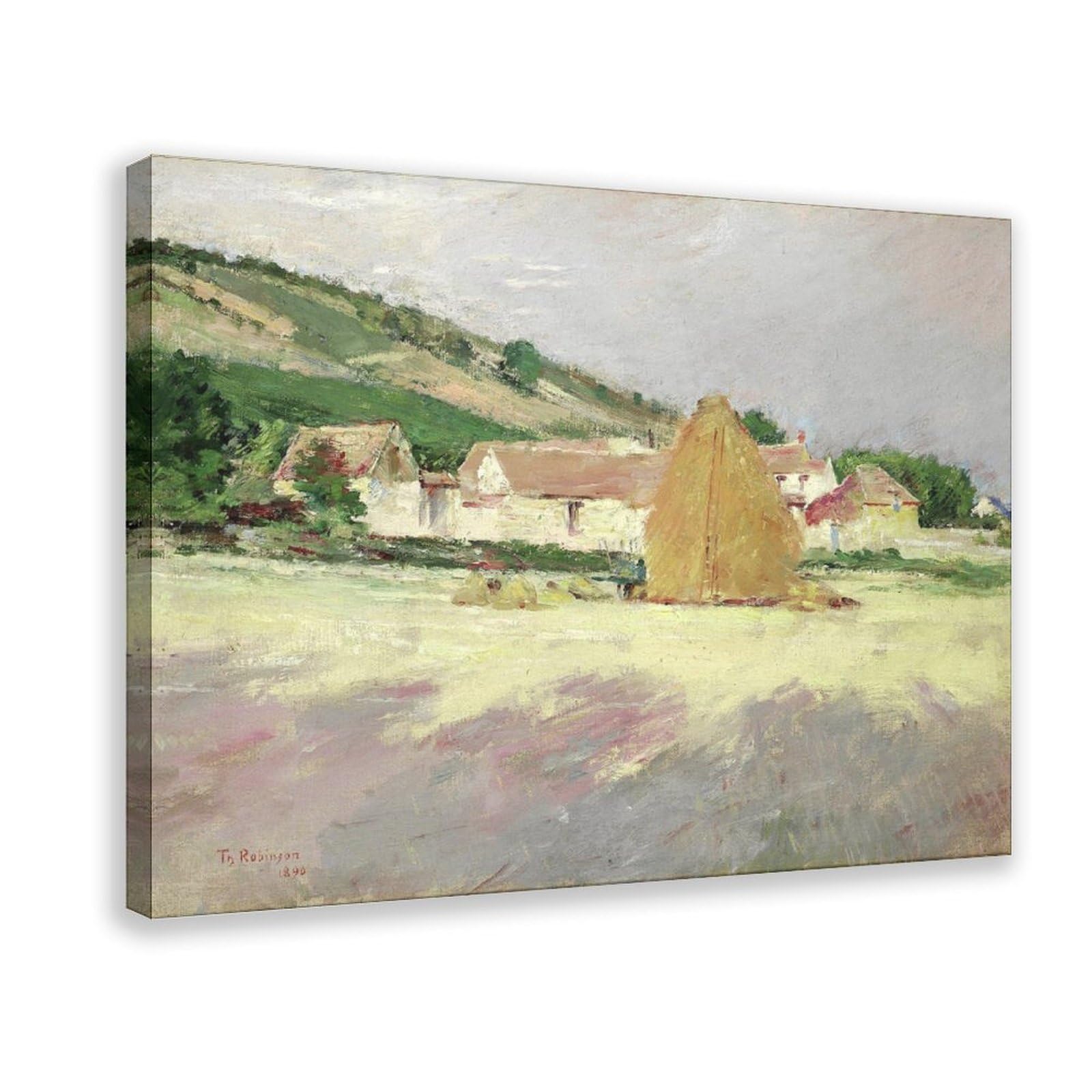 Dfjyjfgjj Theodore Robinson,Scene At Giverny, 1890 Canvas Wall Art Print Poster For Home School Office Decor 12" L X 18" W