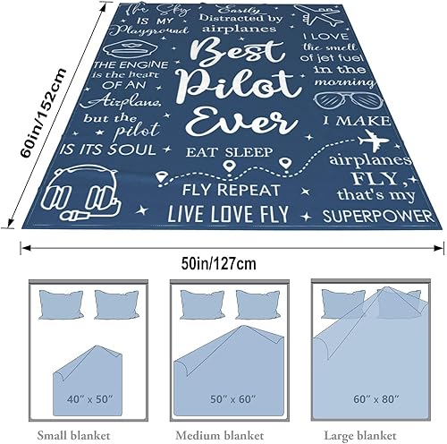 Miniatura 3 de Peliny Chrid Mantas de regalos de piloto, regalos de aviación, regalos de piloto para hombres, regalos de cumpleaños para pilotos, regalos de
