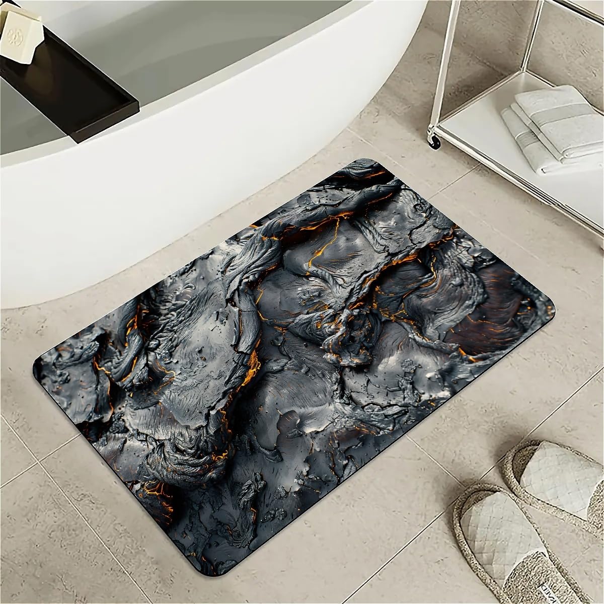 Tapis de bain en terre de diatomées antidérapant pour éviter les glissades