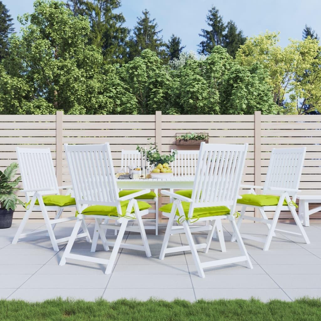 6 Stück Palettenkissen Hellgrün 50x50x7 cm mit Gartenpolster Kissenbezügen aus strapazierfähigem Oxford-Gewebe für Outdoor Sitzauflagen