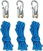 Rope Roller Cam Lock Tensioner with Cord & Rope System, Multi Function Puller Ratchet Cord Adjuster for Paracord, Guy Lines and Outdoor Rope Tensioning Tool (6pcs)