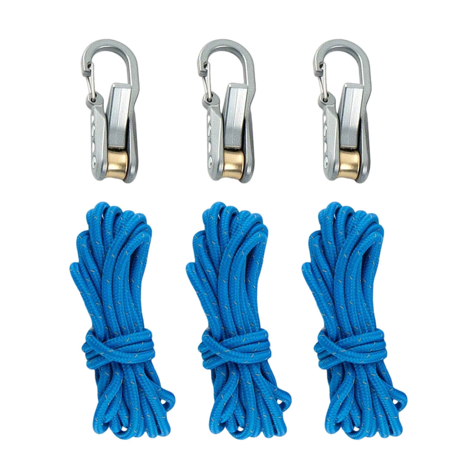 Gizmosynth 6Pcs Rope Roller Cam Lock Tensioner With Cord & Rope System, Multi Function Puller Ratchet Cord Adjuster For Paracord, Guy Lines And Outdoor Rope Tensioning Tool (6Pcs)