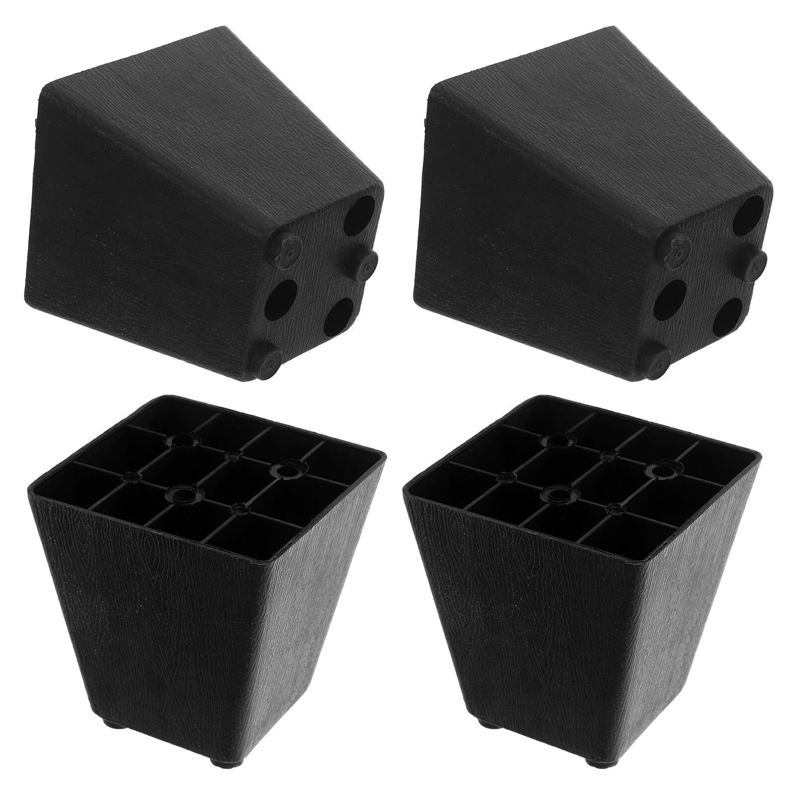 Patas de plástico trapezoidales para muebles de 7.5 cm de altura juego de 4 piezas