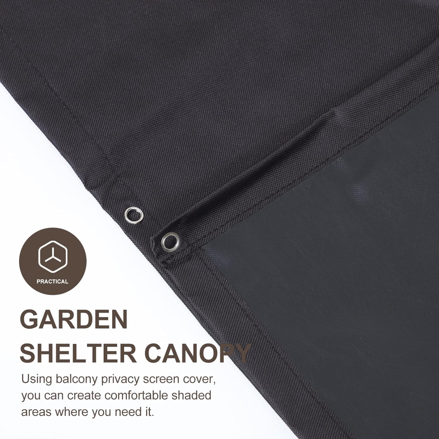 POPETPOP Balcony Privacy Screen Outdoor Multi-Purpose Shading Cover Oxford Fabric Sun Protection Fence for Garden Patio and Deck with Ventilation