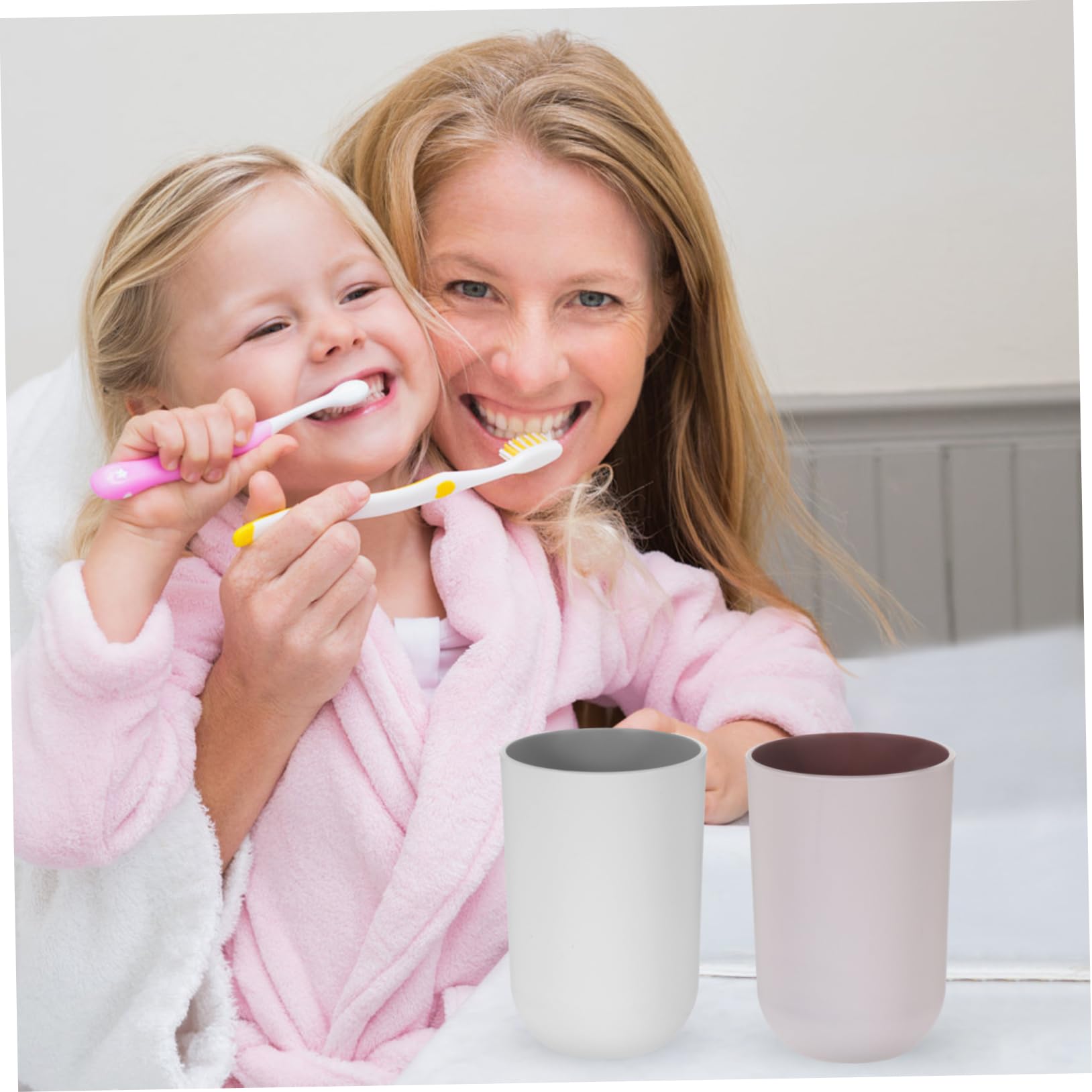 10pezzi Bicchieri da Bagno per Spazzolini da Denti e Risciacquo di Tazze Colorate Bicchieri Multifunzionali per Casa e Viaggio