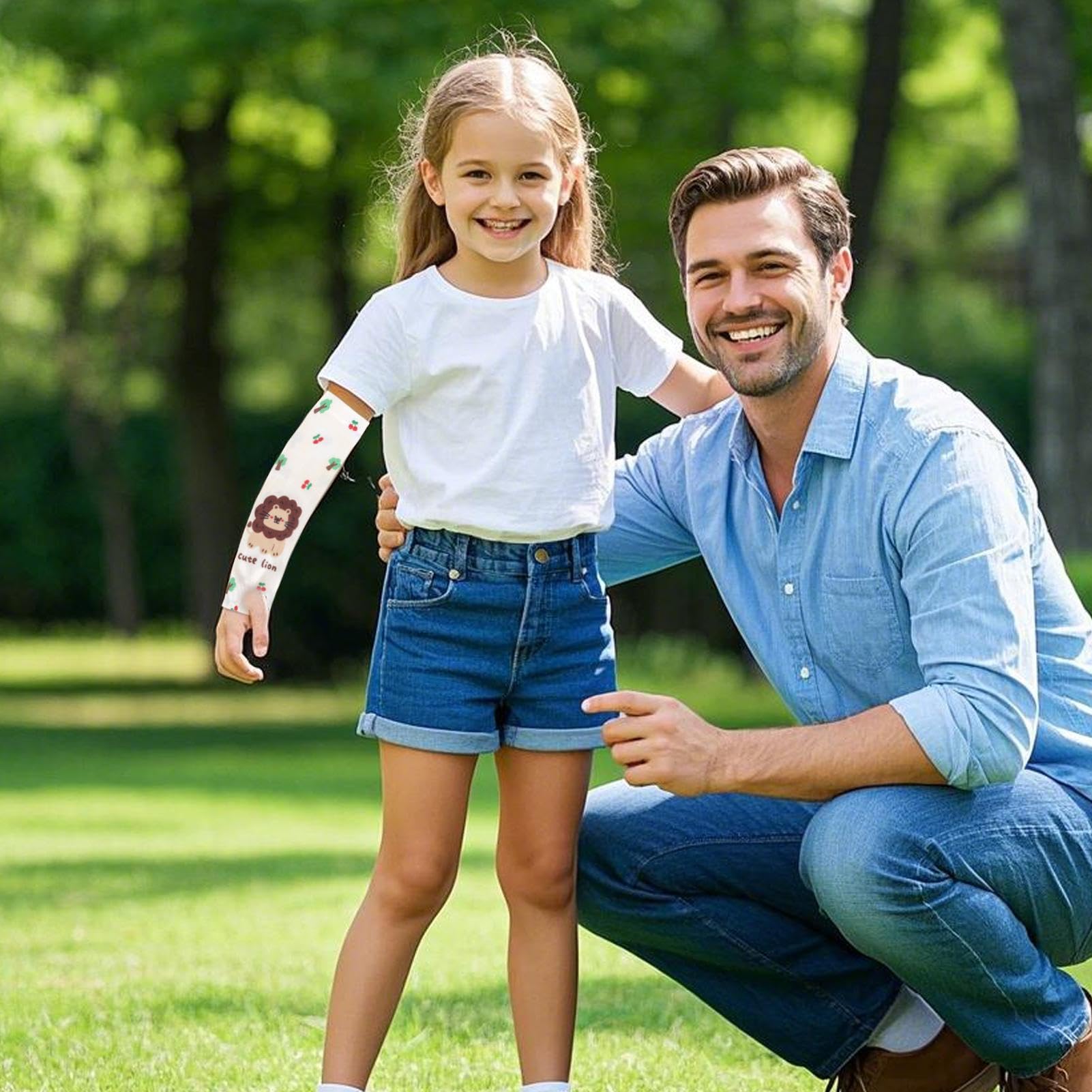 Manicotti per bambini, per ciclismo, UPF 50+, traspiranti, rinfrescanti, per ragazzi, ragazze, corsa, baseball, basket, calcio, ciclismo, pallavolo