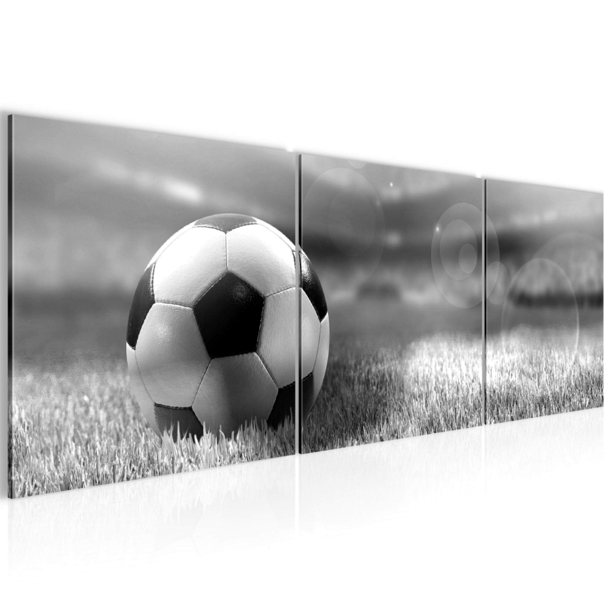 Runa Art - Cuadros Fútbol 120 x 40 cm Cuadro in Lienzo no Tejido Gris Moderno Decoración de Pared 402433b