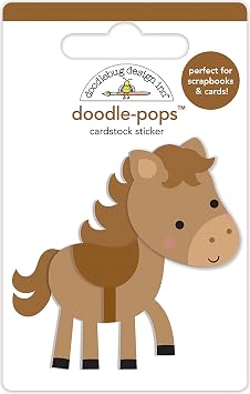 Doodlebug Doodle-Pops 3D Stickers Giddy Up, Multicolor