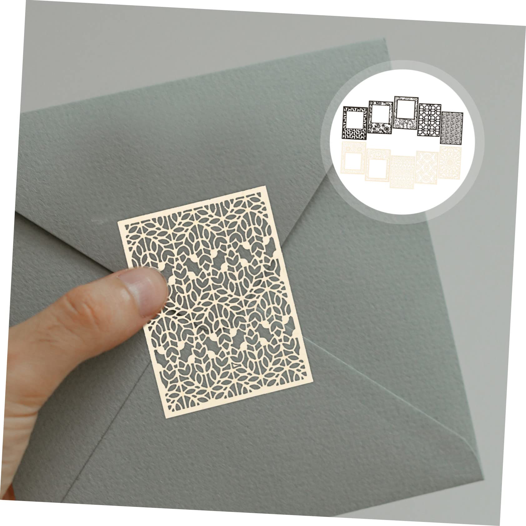 Gadpiparty 5 Set Carta Cave in Rilievo Mestiere di Carta Forniture di Scrapbooking Strutturato Carta di Decoupage Album Carta Stile Pizzo Documento di Diario 40 Fogli*5