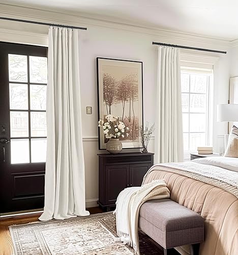 Miniatura 6 de 100% Blackout Shield Cortinas opacas para dormitorio de 108 pulgadas de largo, juego de 2 paneles, anillos de clipbolsillo para barra, cortinas