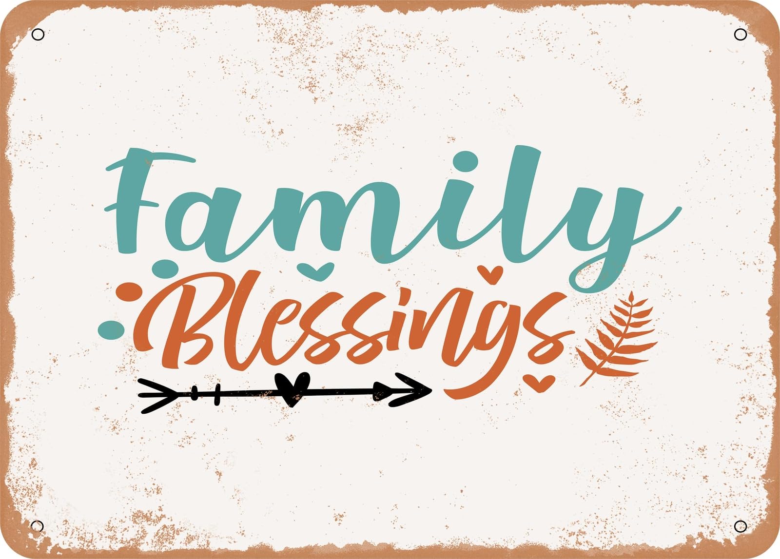 Metal Sign - Family Blessings - Vintage Look Sign home decor