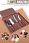 Purple Dragon 6 PCS Chef Knife Set,High Carbon Steel Cleaver,Hand Forged Meat Boning Knife,Carving Butcher Knife with Accessories for Kitchen, BBQ Camping Knives Set with Roll Bag Ideal Christmas Gift | Hand Forged Blade, Wooden Handle, Includes Meat