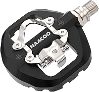 Vista 3 de NAACOO Tacos de bicicleta compatibles con tacos Shimano SPD SH51 SH56 – Peloton Pinzas de ciclismo de interior y montaña MTB Bike Bike Bike Clips Set