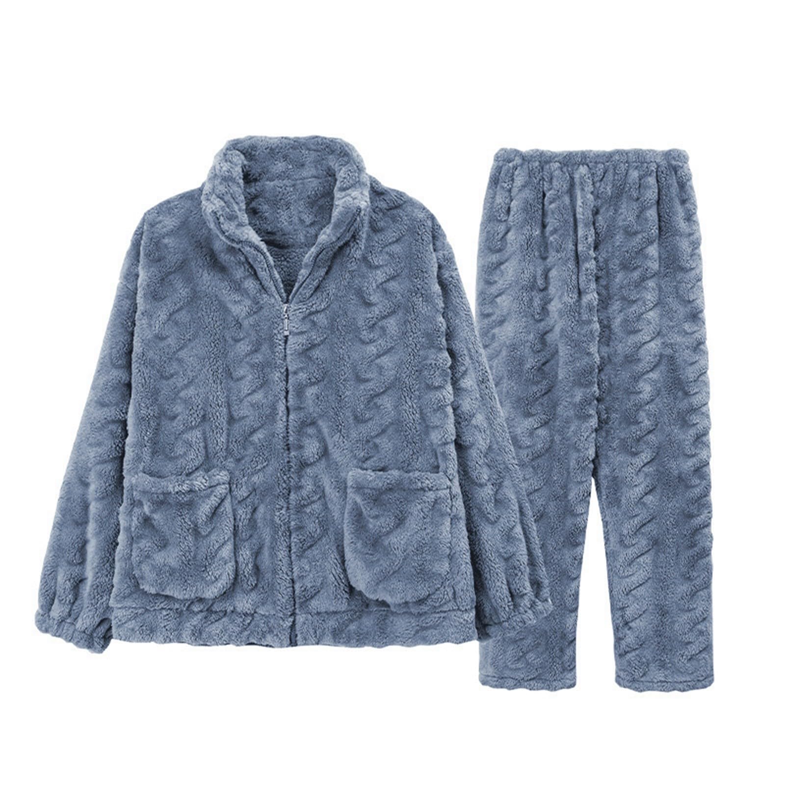 Conjunto genérico de pijama para mujer, invierno grueso, terciopelo coral perfumado, ropa para casa, cálido, suave, ropa de noche cómoda
