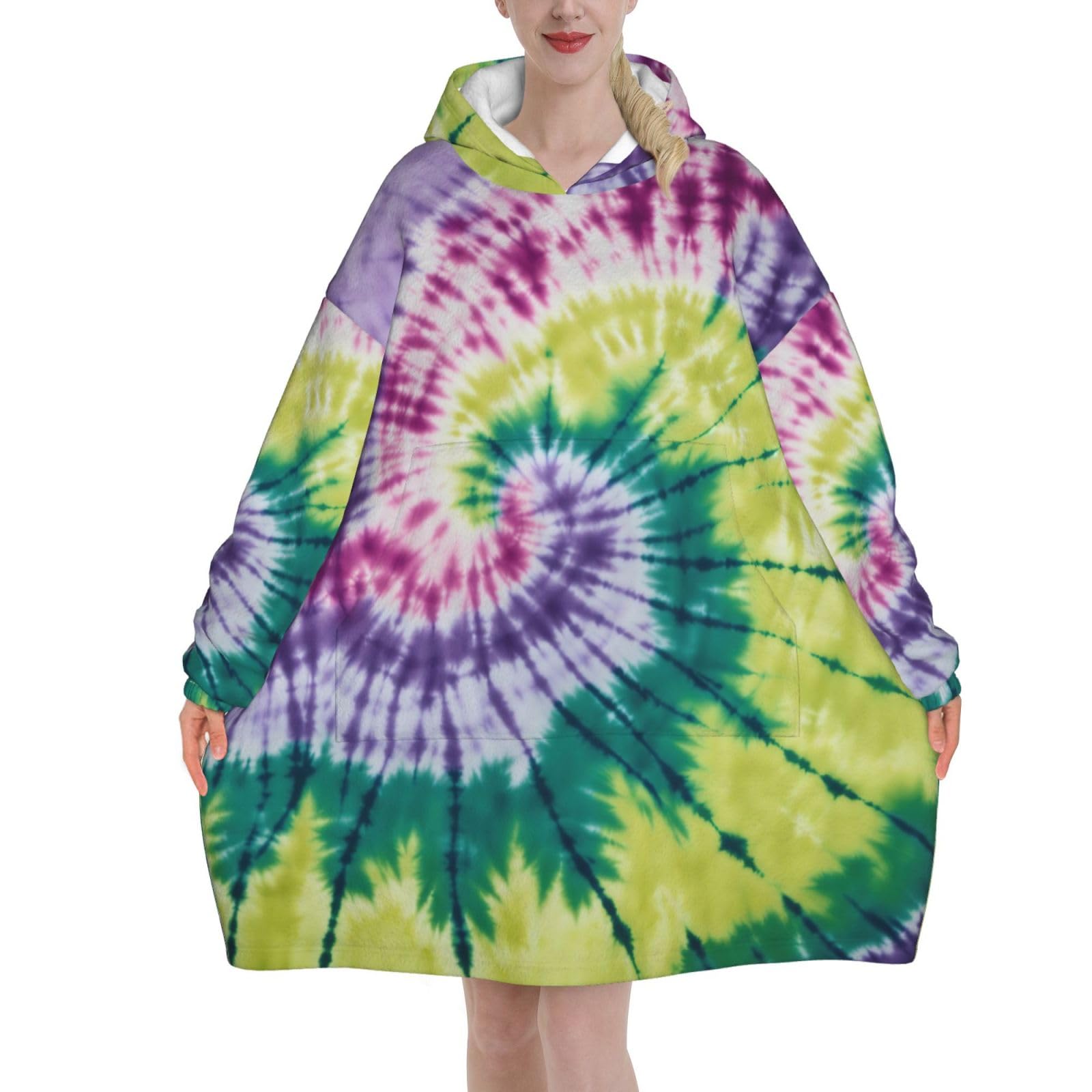Couverture surdimensionnée tie-dye pour vos soirées cocooning - 8