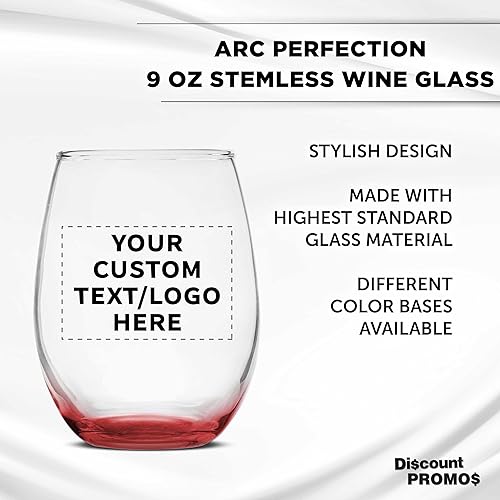 Miniatura 3 de Juego de 100 copas de vino personalizadas sin tallo, 9 onzas, paquete personalizado a granel, ideal para recuerdos de boda, decoraciones de