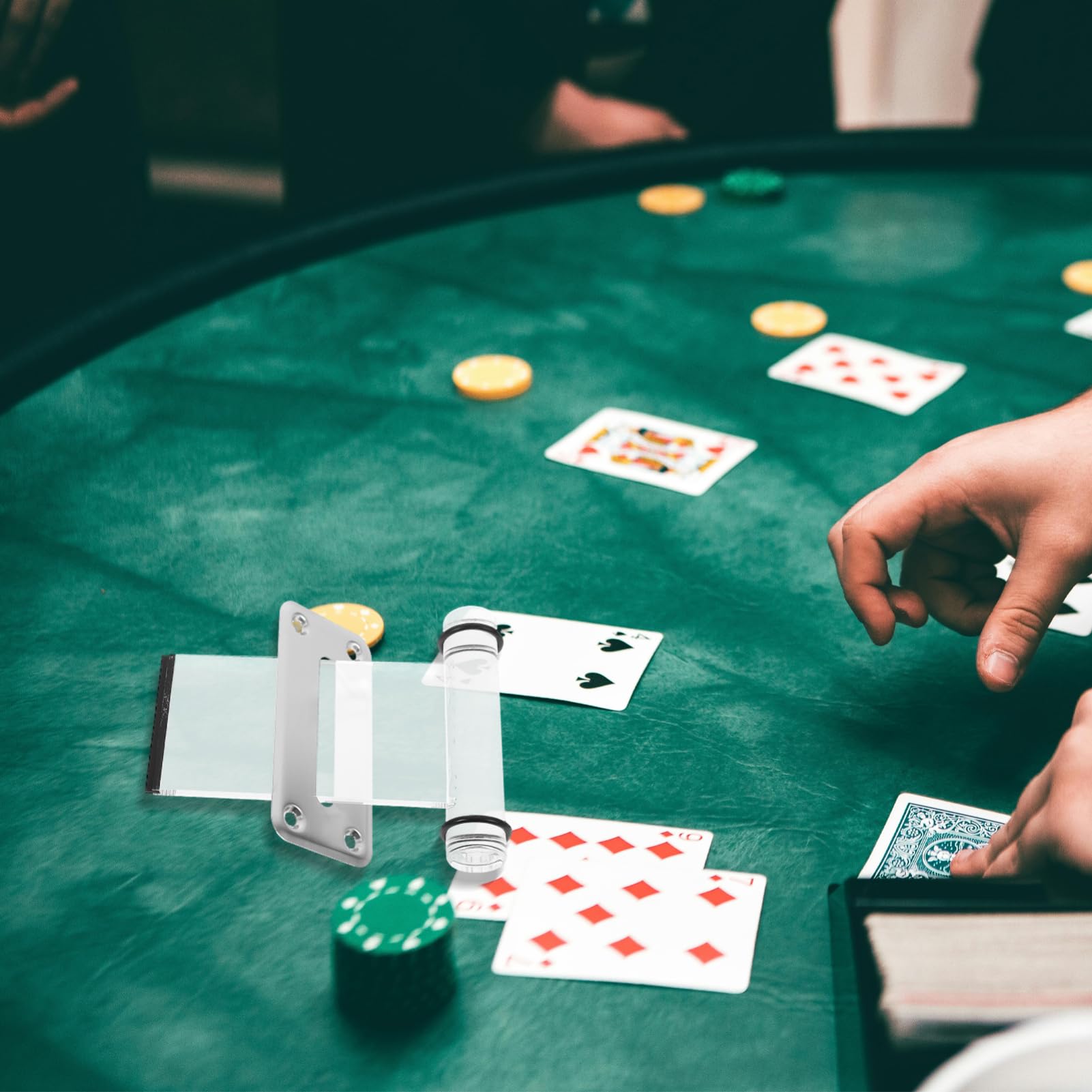 Unomor Stainless Steel Coin Slot for DIY Box Acrylic Insert Tip Box Coin Hole Slot Insert Practical Slot for Poker Table