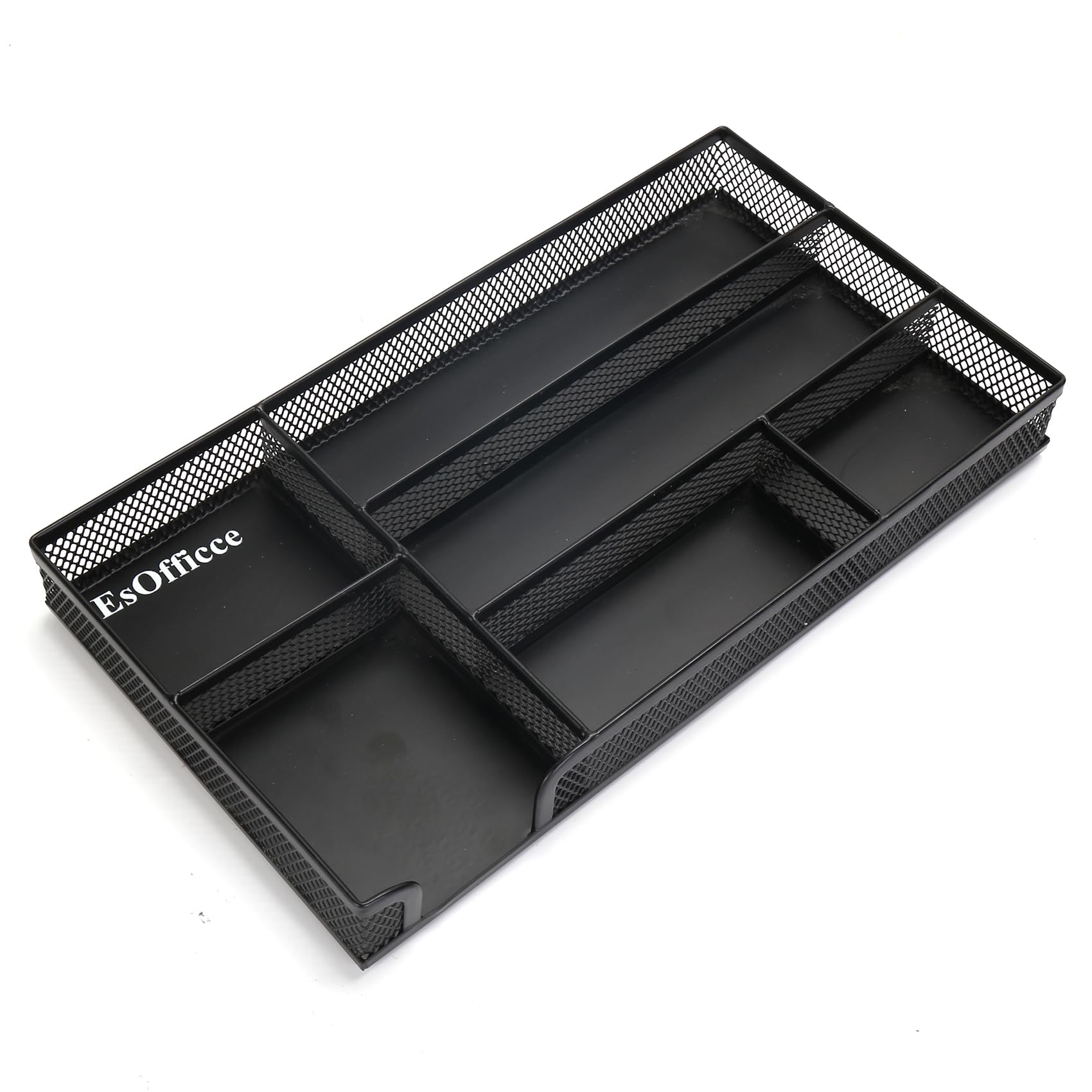 Desk Organizer, Metal Mesh Drawer, Desk Drawer Organizer for Home Office and School,11.02X 6.10 X 1.38 Inch,Black