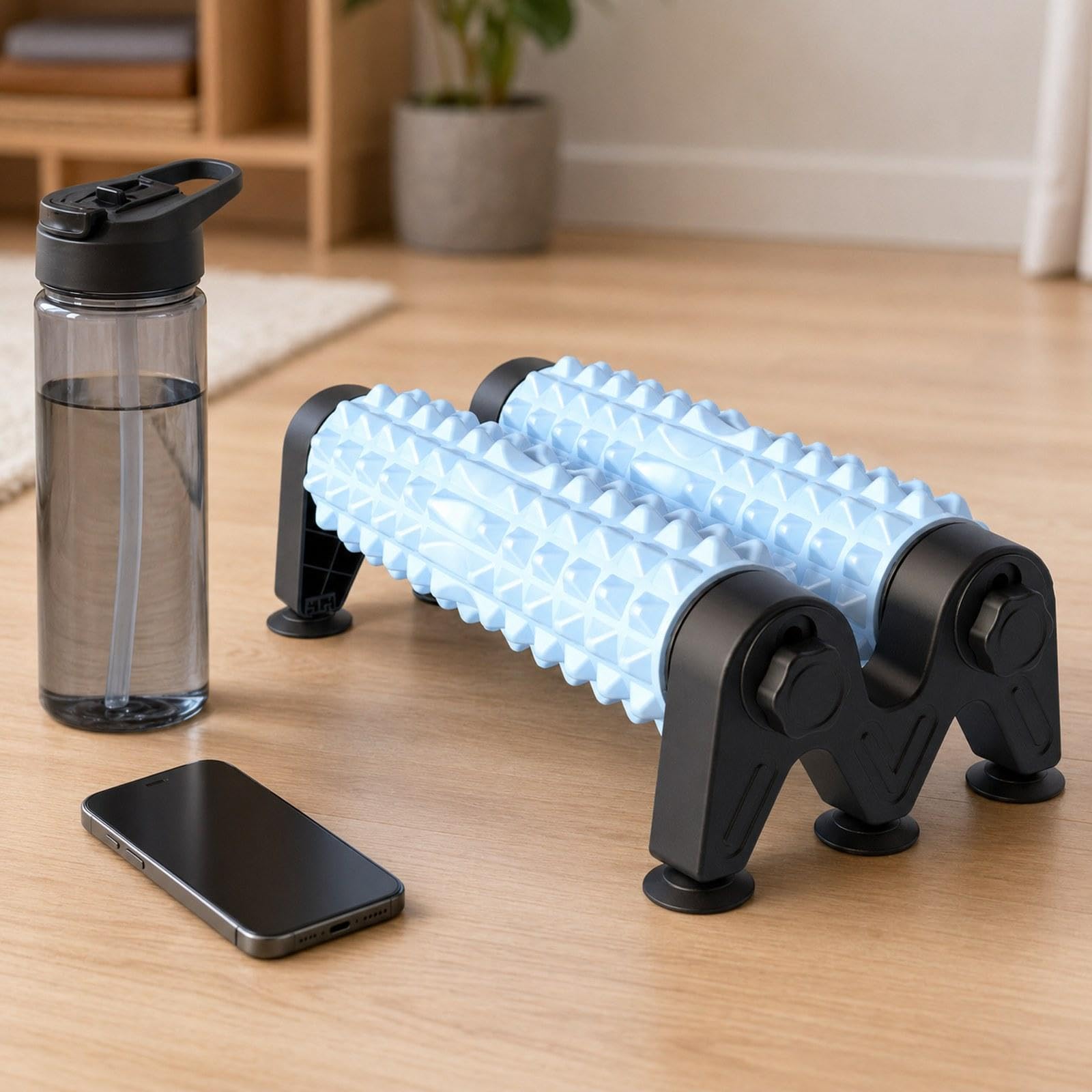 Fitness Roller Foam Massage Pilates Gymnastikblock mit Gezielter Muskelmassage Und Stabiler Stützstruktur für Workout Stretching Heimtraining, Blau